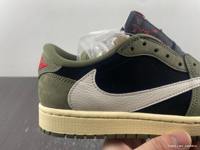 Rep Husky 'BLACK X DM7866-002 SCOTT LOW OG AIR 1 SP OLIVE' TRAVIS JORDAN 0708